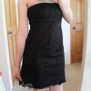 Molly B Strapless Black Lace Dress